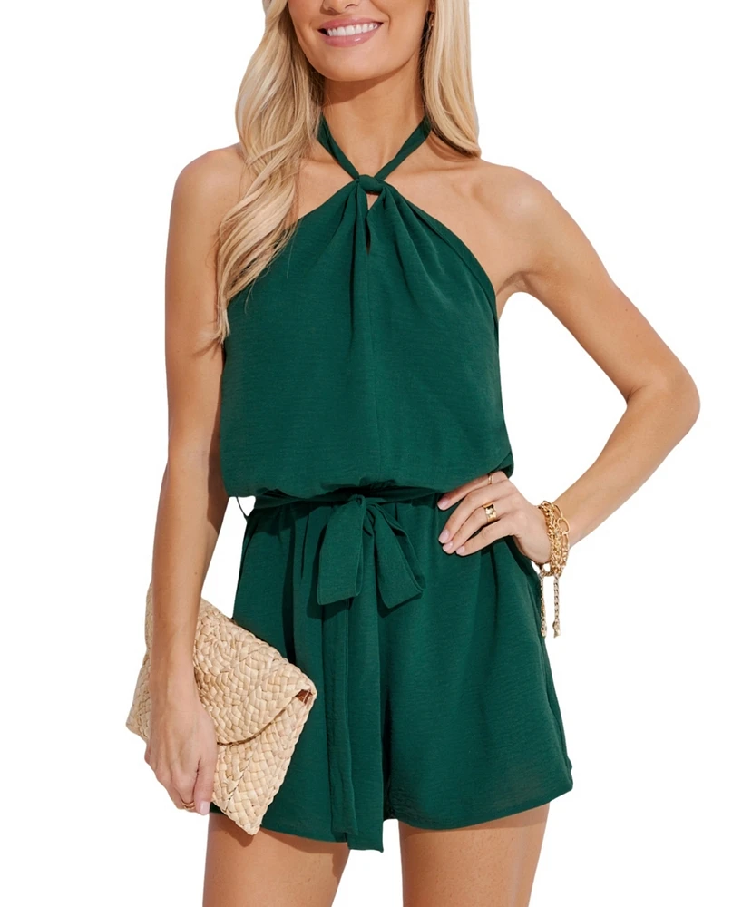 Women's Keyhole Straight Leg Romper