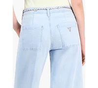 Guess Women's Zoya Cropped Wide-Leg Jeans