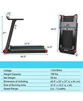 Gymax Electric Folding Treadmill Portable Cardio Running Machine w/ App Control