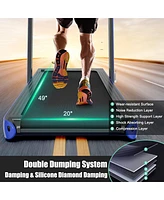 4.75HP 2 In 1 Folding Walking Pad Treadmill with Remote App Control