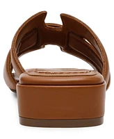 Anne Klein Women's Loyal Square Toe Slide Flat Sandals
