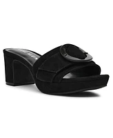 Anne Klein Women's Pepper Buckle Platform Block Heel Sandals