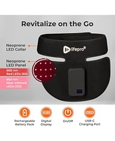 LifePro Compact Red Light Therapy Device for Neck - Rechargeable & Portable Near Infrared Therapy with Multiple Settings
