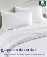 Luxury 3-Piece King Striped Duvet Cover Set