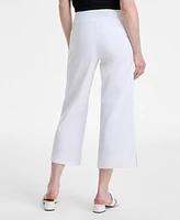 Jm Collection Women's Pull-On Cropped Wide-Leg Pants, Exclusively at Macy's