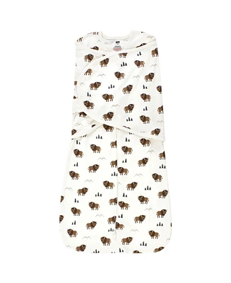 Hudson Baby Boys Convertible Swaddle Sleep Sack, Wild Buffalo, Months