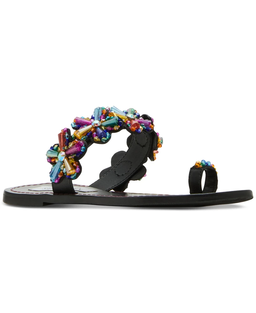 Steve Madden Women's Emmey Flower Detailed Slide Sandals