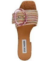 Steve Madden Women's Seacrest Buckled Block-Heel Mule Sandals