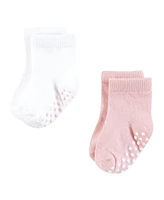 Hudson Baby Girls Cotton Rich Newborn and Terry Socks