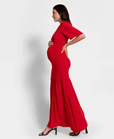 Seraphine Women's Maternity Shirred Maxi Dress