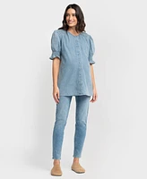 Seraphine Women's Maternity Chambray Blouse