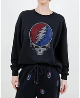 Grateful Dead Rhinestone Stealie Relaxed Sweatshirt