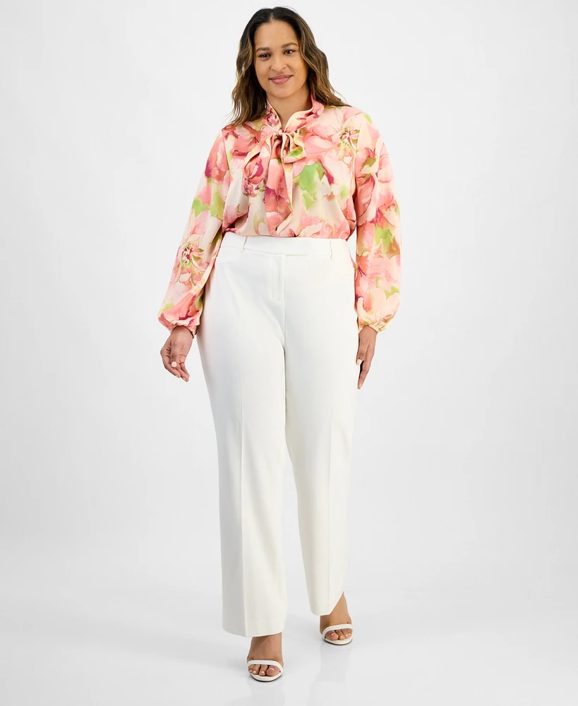 Tahari Asl Plus Bird Eye Pants