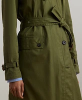 Lauren Ralph Women's Belted Cotton Twill Trench Coat