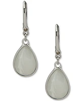 Dkny Faceted Glass Stone Teardrop Leverback Drop Earrings