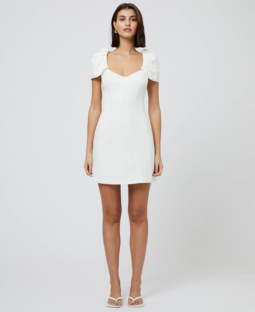 French Connection Women's Whisper Gathered-Sleeve Mini Dress