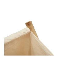 Laundry Basket Cream White 17.7"x21.7"x25" Bamboo