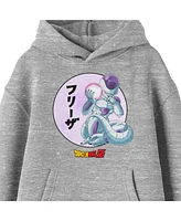 Dragon Ball Z Boys Frieza Long Sleeve Athletic Heather Youth Hooded Sweatshirt-xl