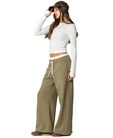 Edikted Womens Drawstring Boxer Detail Sweatpants