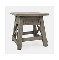 Outer Banks Reclaimed Pine Usb Charging End Table