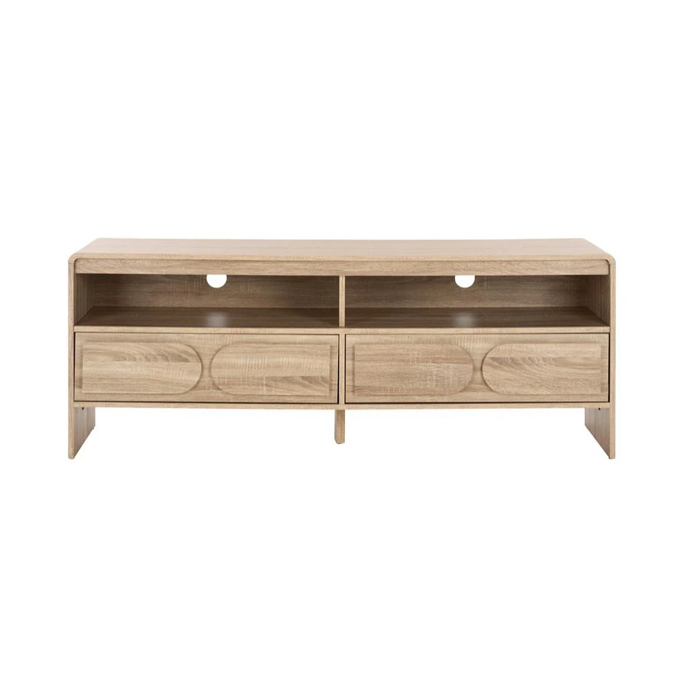 Arsenio 2 Drawer Shelf Media Stand