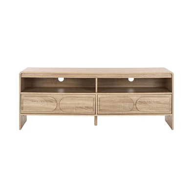 Arsenio 2 Drawer Shelf Media Stand