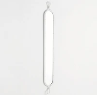 58.5"H x 0.75"D x 7.75"W Silver Framed Tall Narrow Full Length Wall Mirrors Set of 2