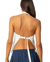 Edikted Women's Yazi Backless Halter Top