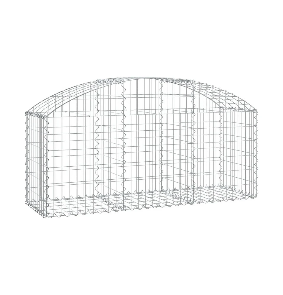 Arched Gabion Basket 59.1"x19.7"x23.6"/31.5" Galvanized Iron