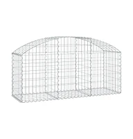 Arched Gabion Basket 59.1"x19.7"x23.6"/31.5" Galvanized Iron