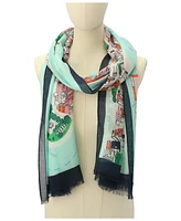 Kate Spade New York Women's Map Oblong Scarf
