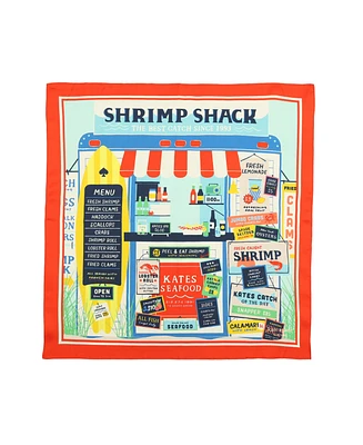 Kate Spade New York Women's Shrimp Shack Silk Bandana Scarf