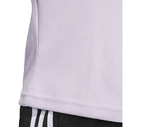 adidas Women's Summer Embroidered Logo Zip Polo T-Shirt