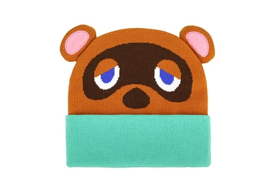 Animal Crossing Men's Tom Nook Face Knit Beanie