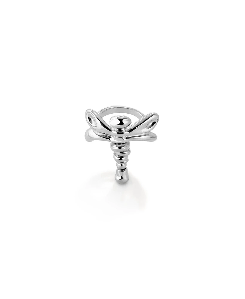 UNOde50 Sterling Silver Plated Dragonfly Ring