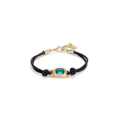 UNOde50 Green Crystal Leather Bracelet