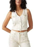 Levi's Premium Women's Bella Cotton Denim Corset Vest