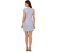 Adrianna Papell Women's Beaded Embroidered Sheath Dress