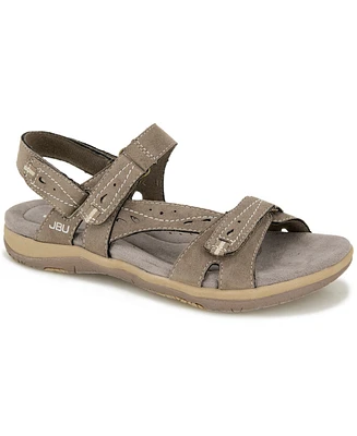 Jbu Women's Stephie Wide Flat Sandal