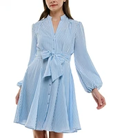 Taylor Petite Striped Shirtdress