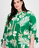 Anne Klein Plus Printed 3/4-Sleeve Top