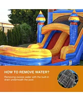 JumpOrange Melting Artic Commercial Grade Bounce House Water Slide Combo with Pool for Kids and Adults (with Blower), Basketball Hoop, Wet Dry Use, Ou
