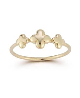 Rachel Zoe Fine Jewelry 14K Gold Triple Puffed Clover Ring