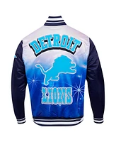 Pro Standard Men's Navy Detroit Lions Sublimated Satin Full-Snap Jacket