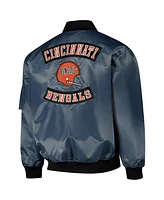 Mitchell & Ness Men's Charcoal Cincinnati Bengals Big Tall Bomber Full-Zip Jacket