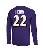 Majestic Men's Purple Derrick Henry Baltimore Ravens Name Number Long Sleeve T-Shirt