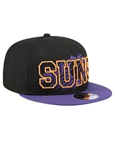 New Era Men's Black/Purple Phoenix Suns Sport Night Splatter 2-Tone 9FIFTY Snapback Hat