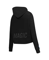 Pro Standard Women's Black Orlando Magic Jewels Cropped Pullover Hoodie