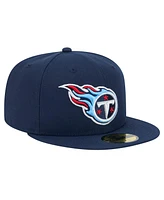 New Era Men's Navy Tennessee Titans Main 59FIFTY Fitted Hat