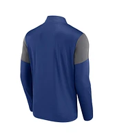 Fanatics Men's Blue Tampa Bay Lightning Logo Quarter-Zip Top